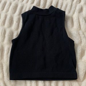 Ribbed Turtle Neck Top